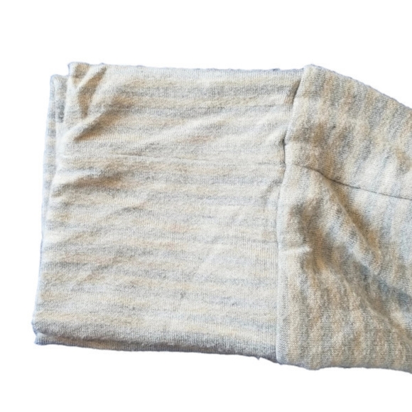 COPY - Elan womens lace up gray long sleeve striped pullover sweatshirt size S - Picture 3 of 6